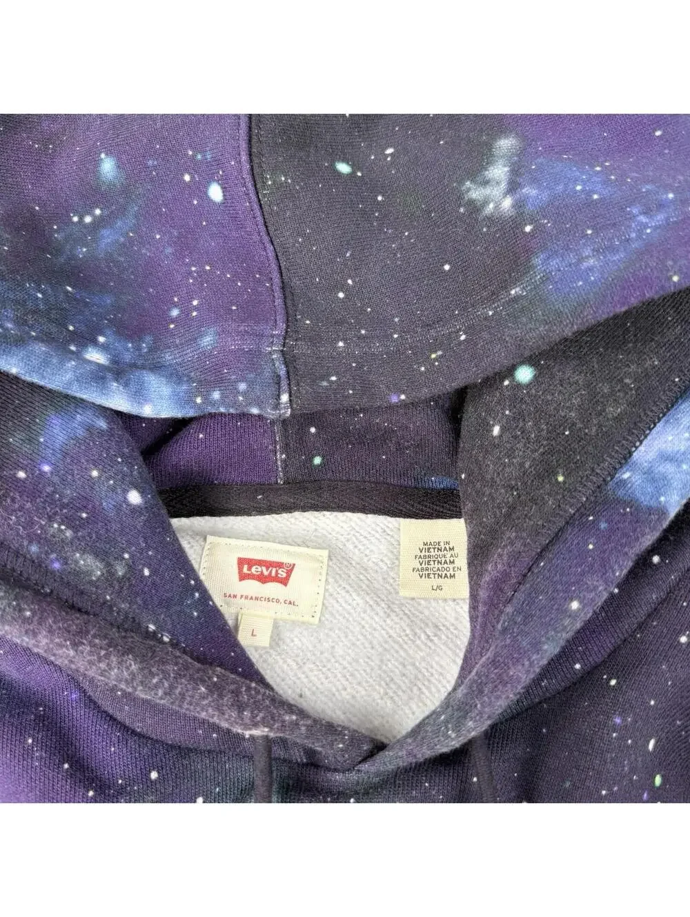 Levi's x Star Wars Grapic Pullover Hoodie Size L Galaxy Space Print Streetwear